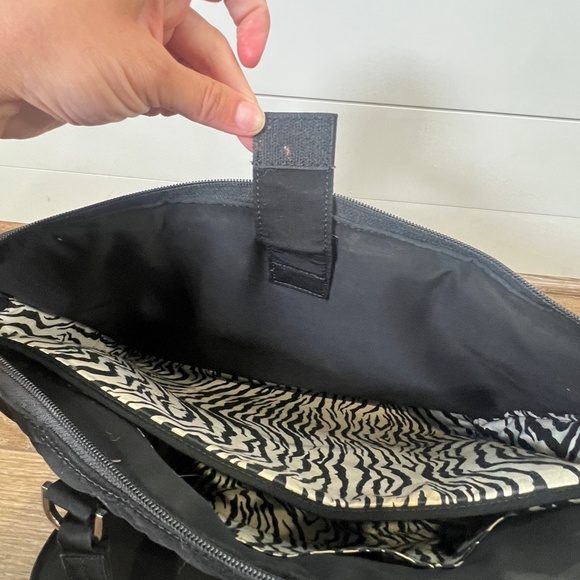Vera Bradley Black Quilted Commuter Bag, travel laptop bag - Picture 7 of 11